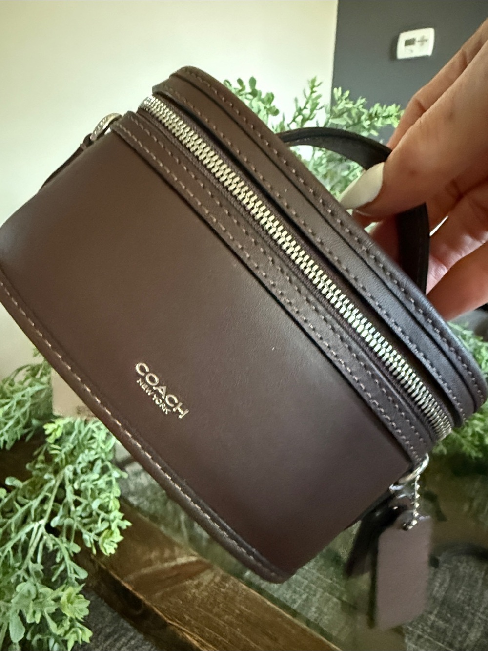 Coach Mini Train Case in Brown with Silver Hardware - Picture 5 of 8